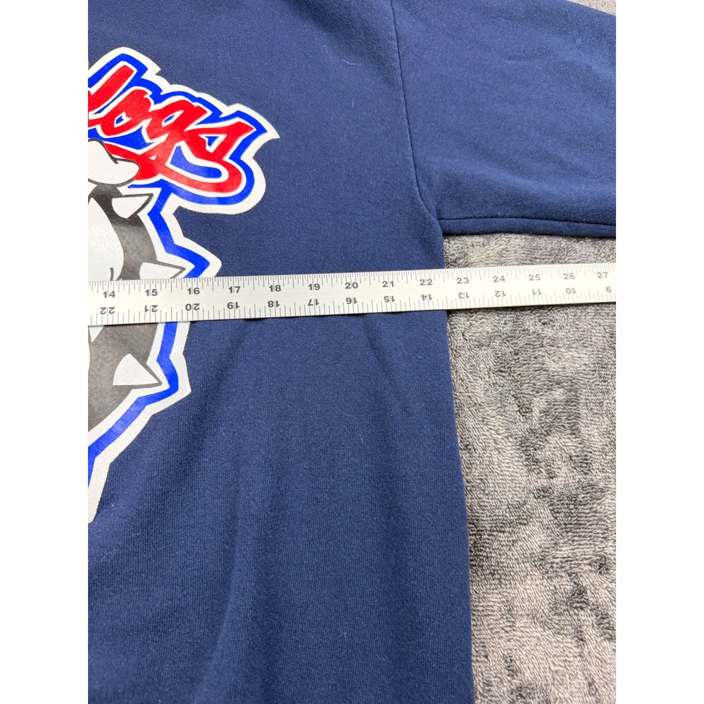 Vintage Jerzees Bulldogs Graphic Sweatshirt Navy Blue Crewneck Mens Large USA - Picture 5 of 6